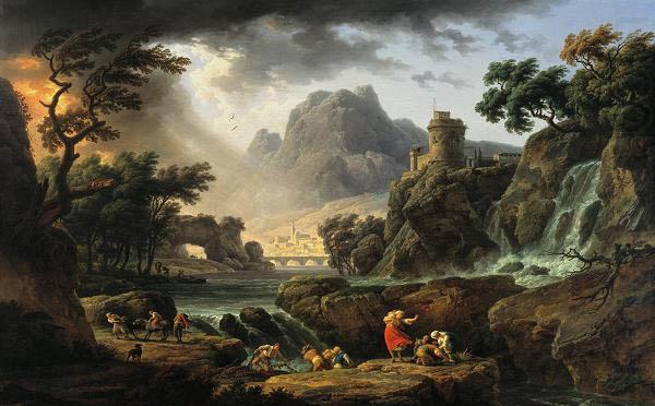 Mountain Landscape with Approaching Storm, Claude-joseph Vernet